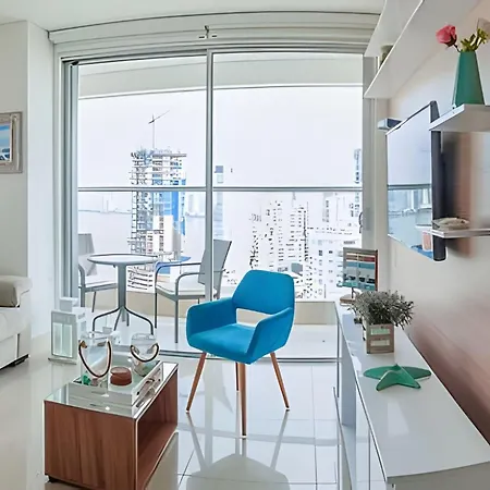 Lujoso Apto De 1 Habitación En Piso 24-murano E * Cartagena